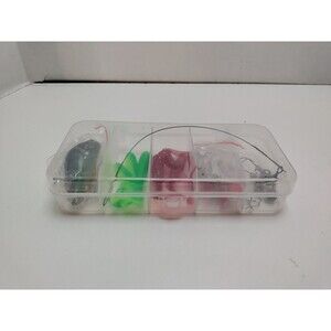 18 Pc Fishing Tackle Kit Weight Hooks Soft Bait spinners Minnow